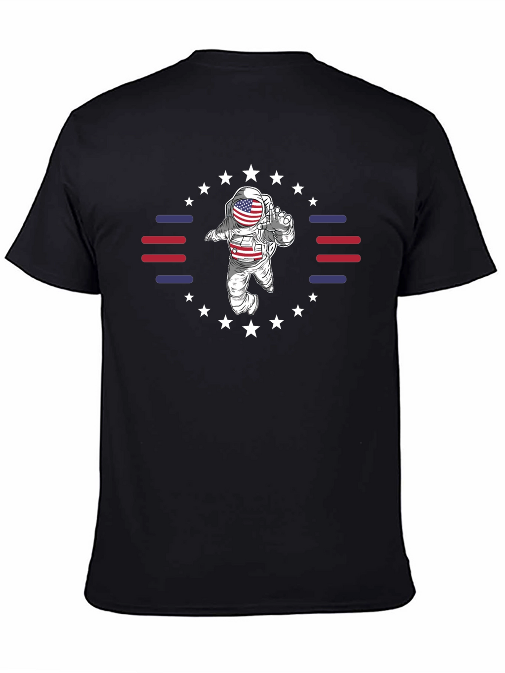Patriotic Astronaut Graphic T-Shirt