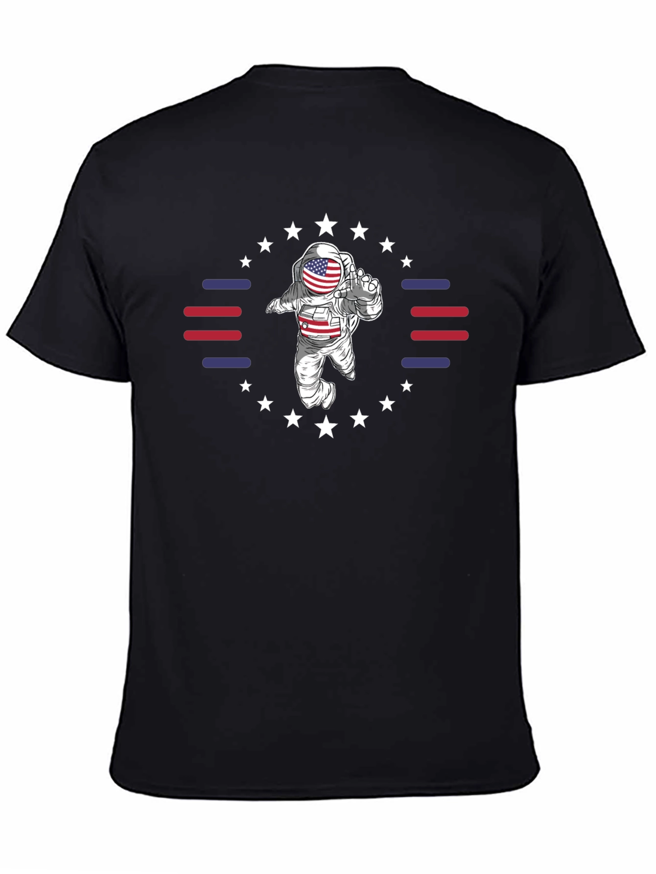 Patriotic Astronaut Graphic T-Shirt