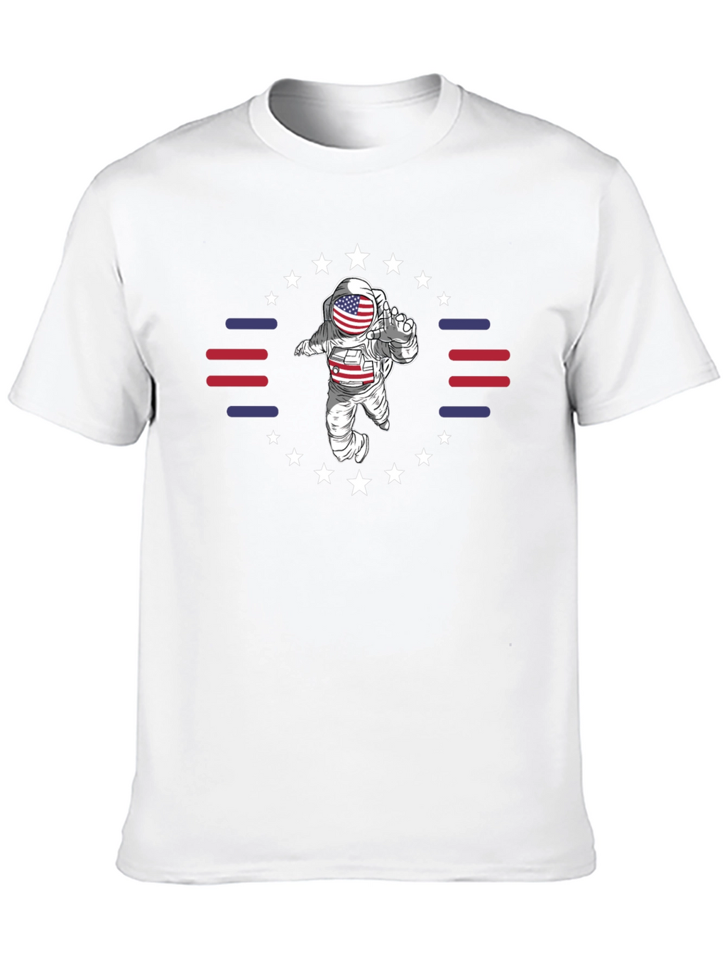 Patriotic Astronaut Graphic T-Shirt