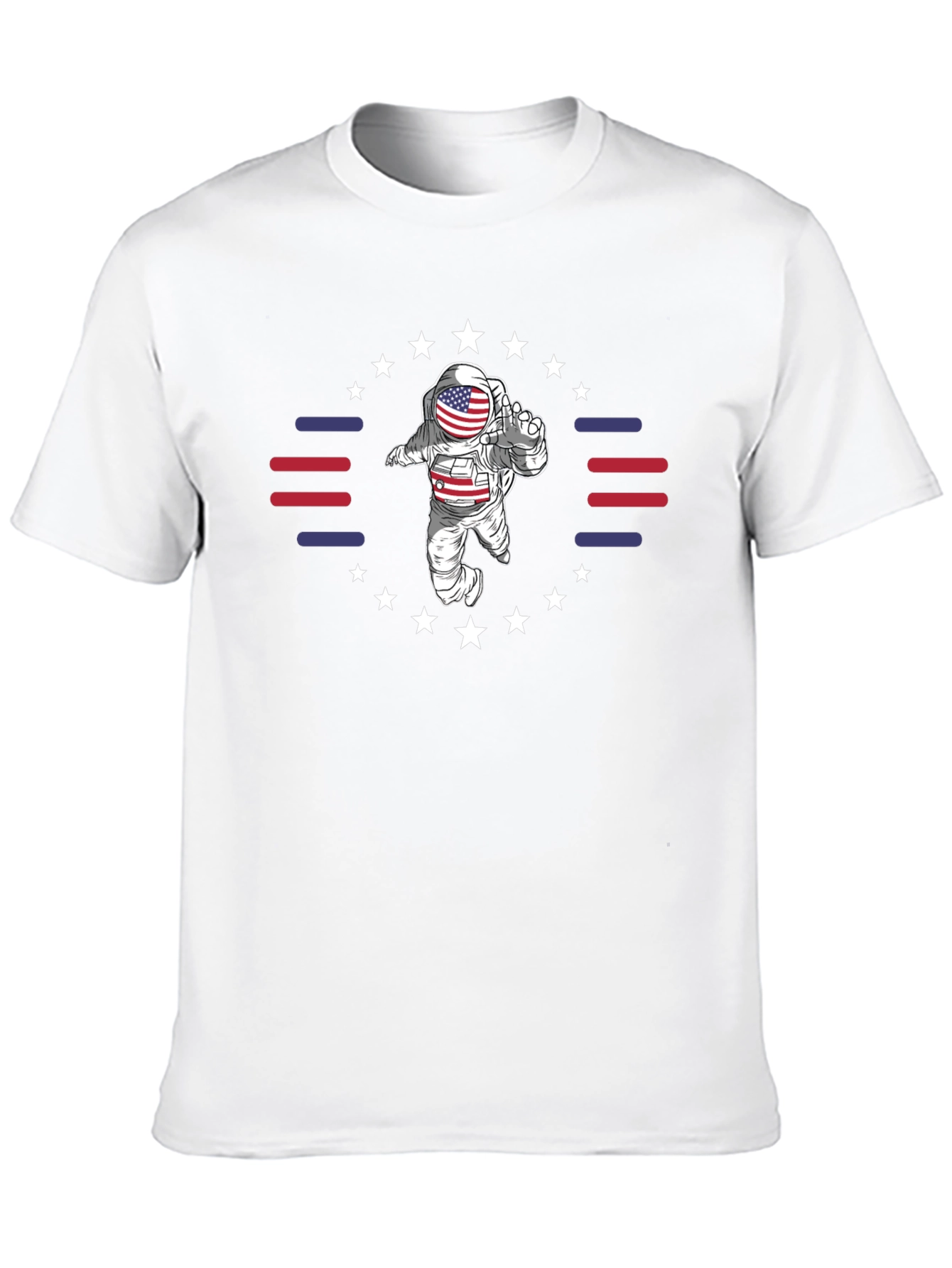 Patriotic Astronaut Graphic T-Shirt