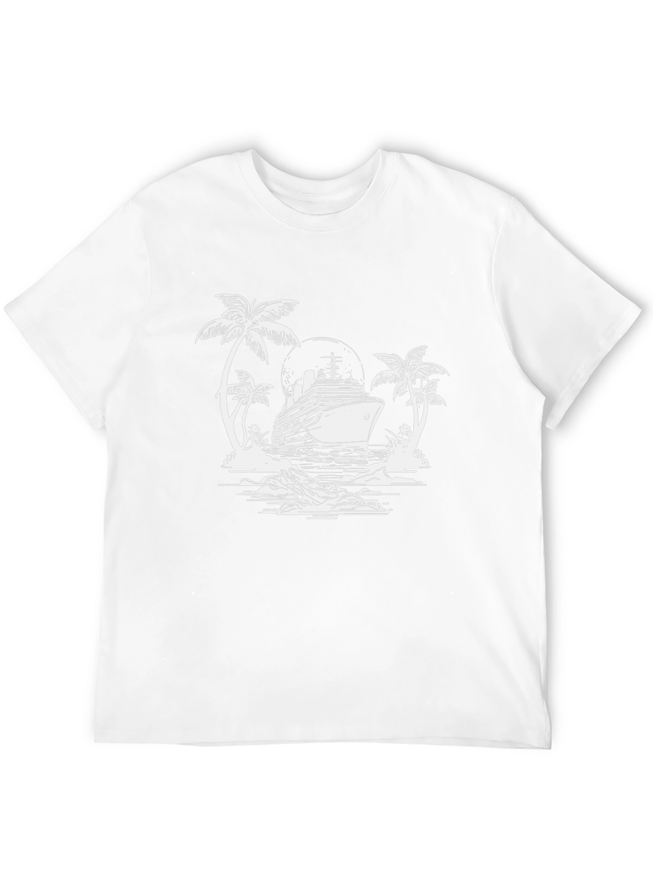 Cruise Ship Island Graphic Tee - Black