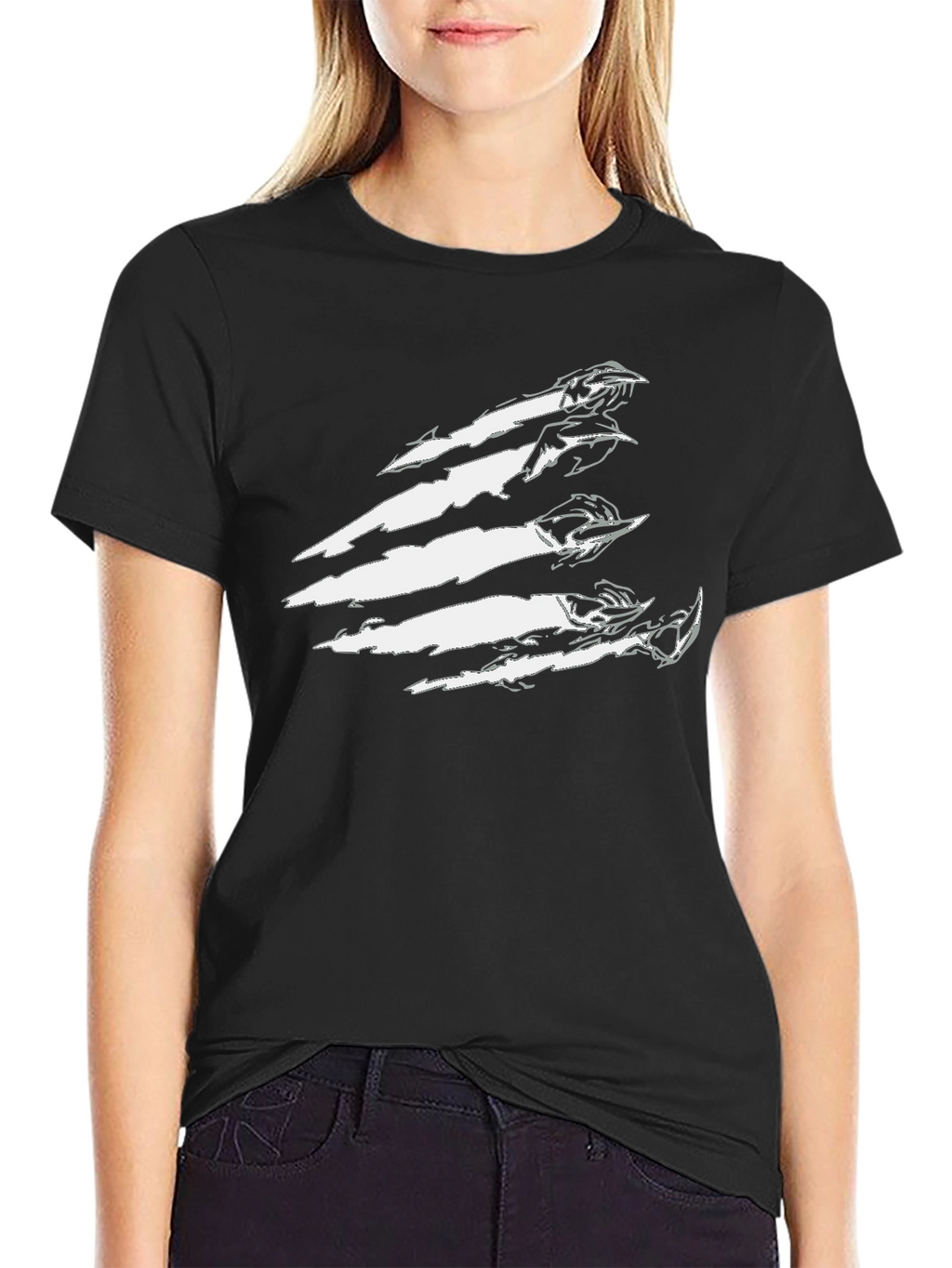 Claw Mark Graphic T-Shirt - Edgy Streetwear