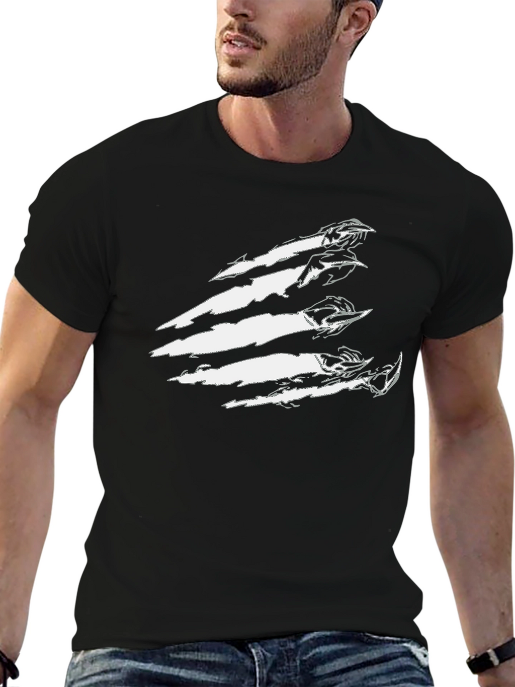 Claw Mark Graphic T-Shirt - Edgy Streetwear