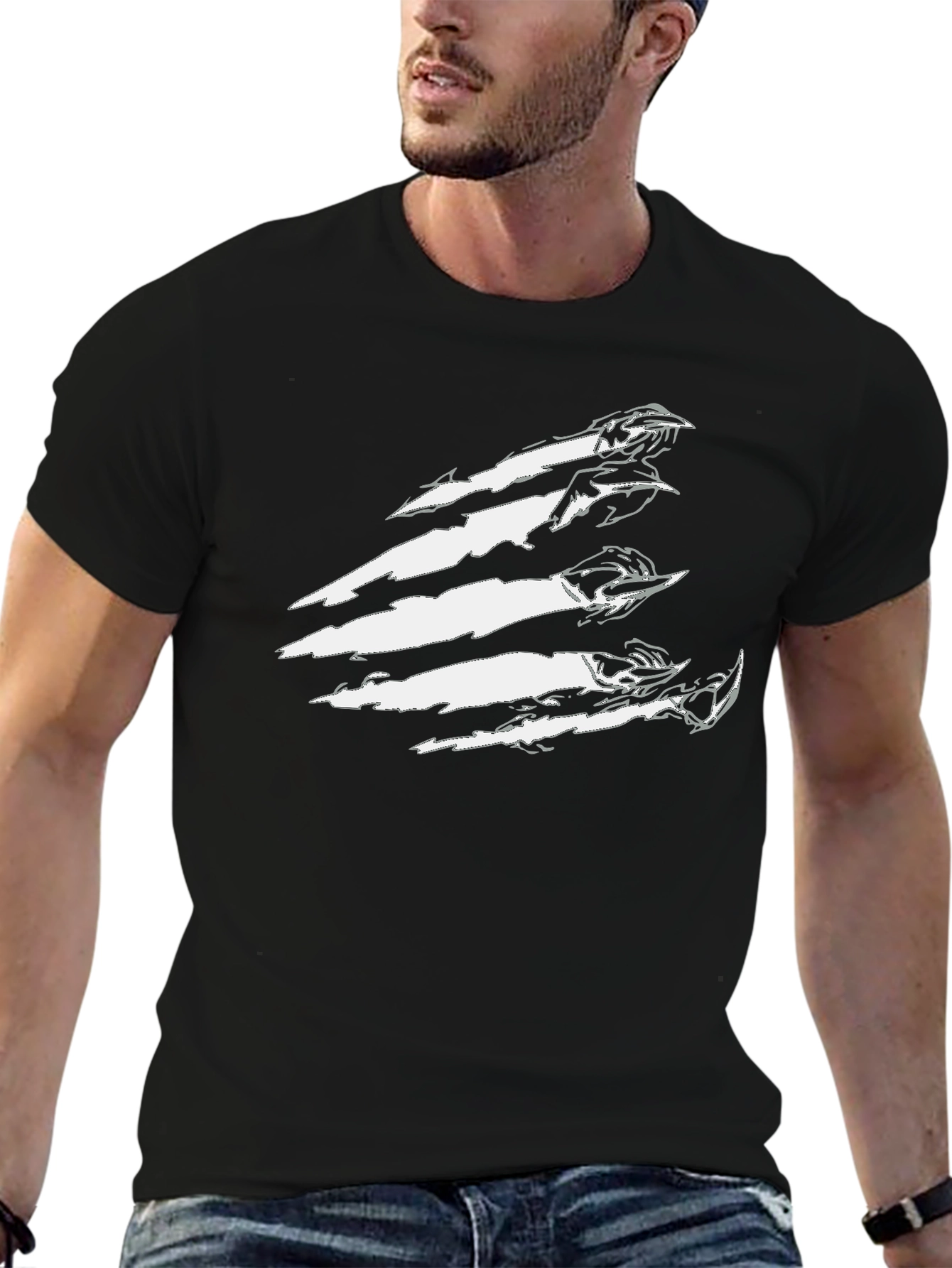 Claw Mark Graphic T-Shirt - Edgy Streetwear