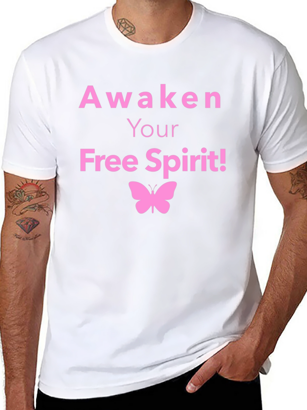 Awaken Your Free Spirit T-Shirt Butterfly Graphic