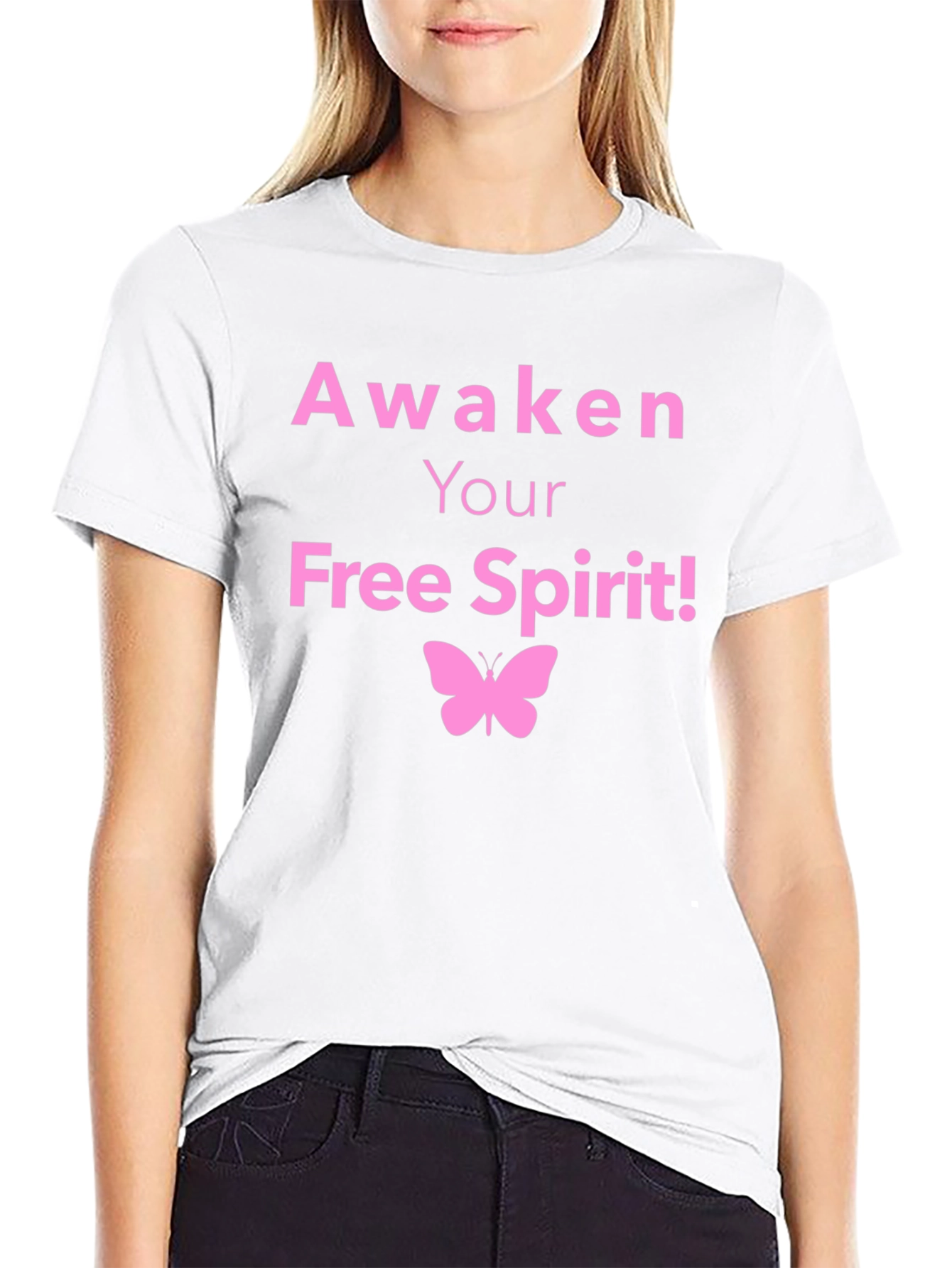 Awaken Your Free Spirit T-Shirt Butterfly Graphic