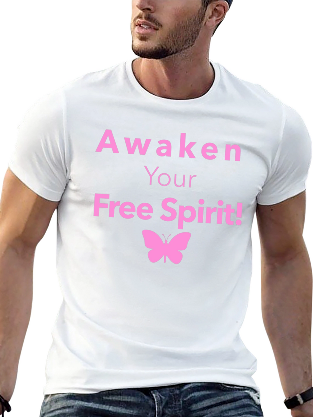 Awaken Your Free Spirit T-Shirt Butterfly Graphic