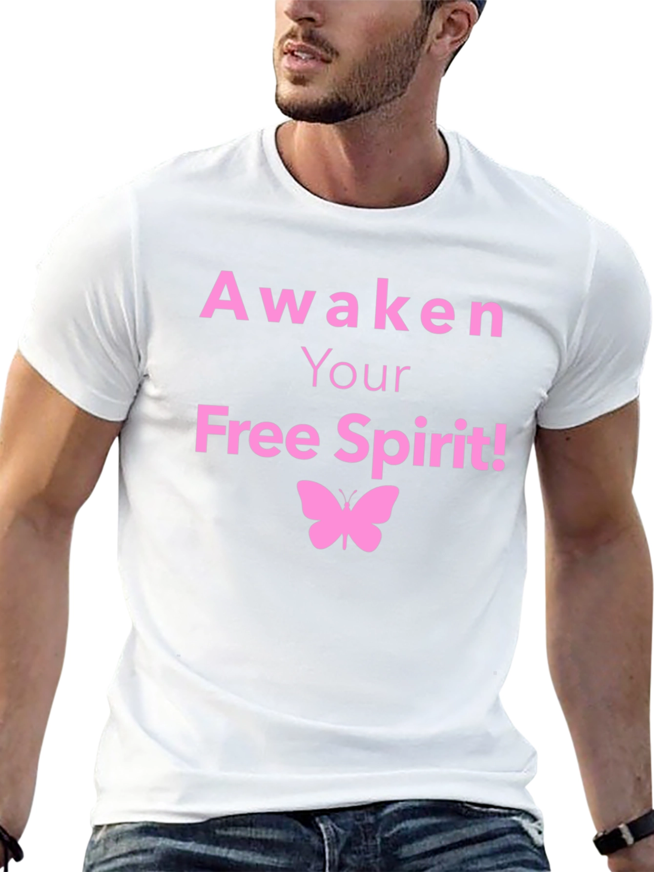 Awaken Your Free Spirit T-Shirt Butterfly Graphic
