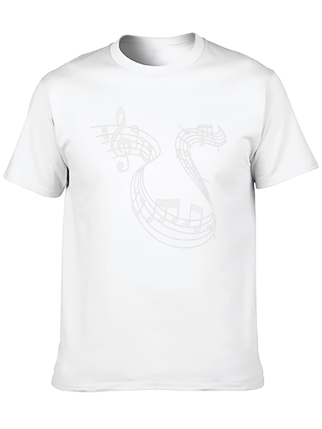 Musical Note Graphic Print Mens T-Shirt