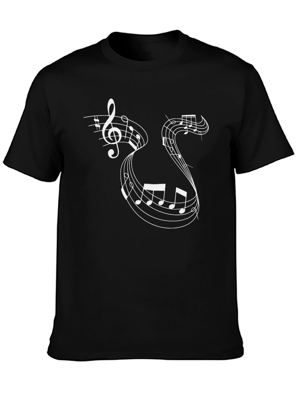 Musical Note Graphic Print Mens T-Shirt