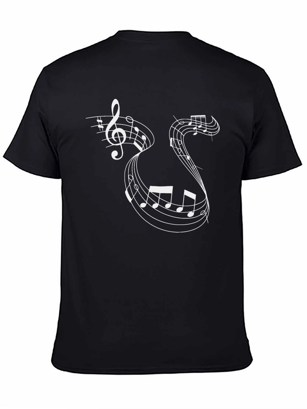 Musical Note Graphic Print Mens T-Shirt
