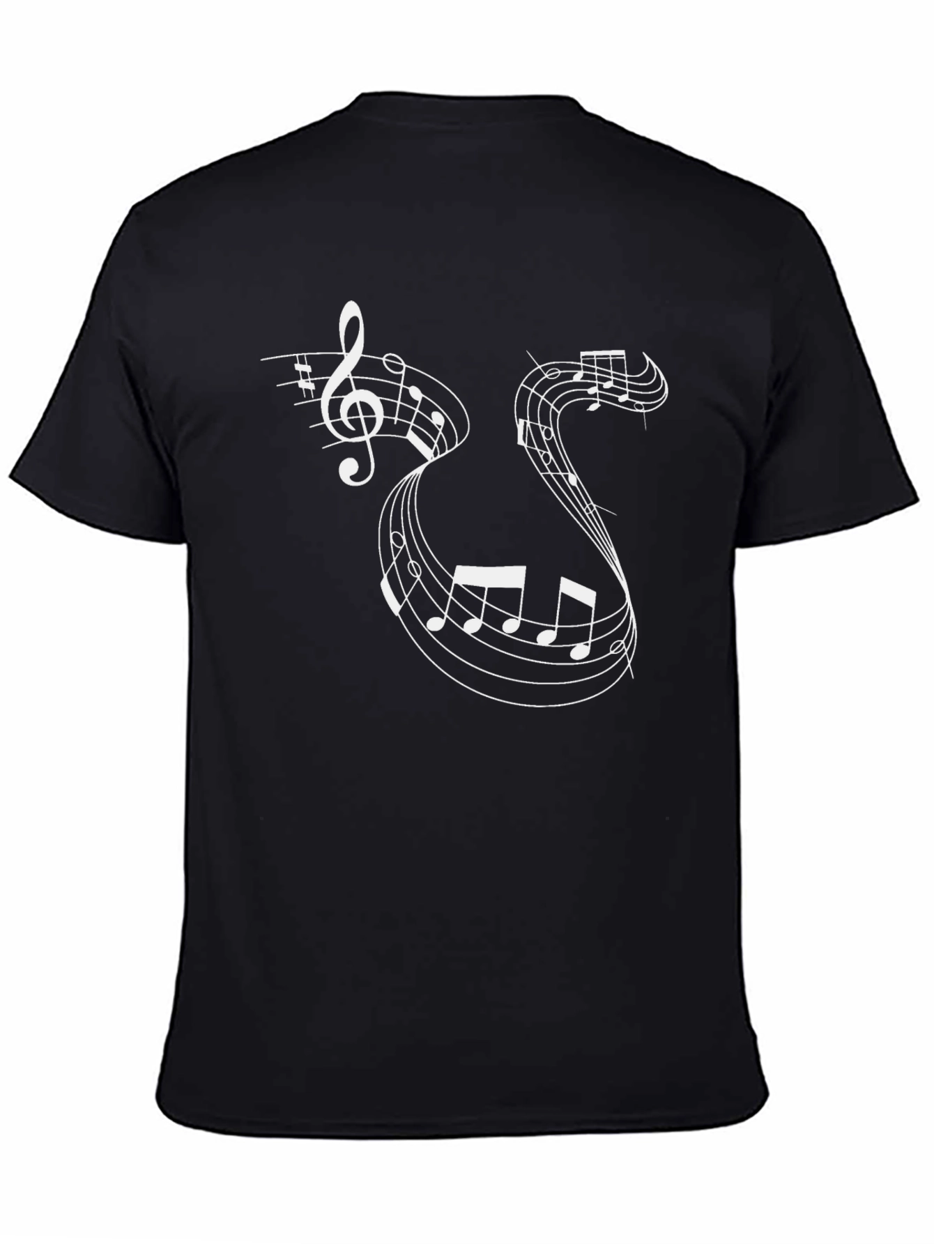 Musical Note Graphic Print Mens T-Shirt