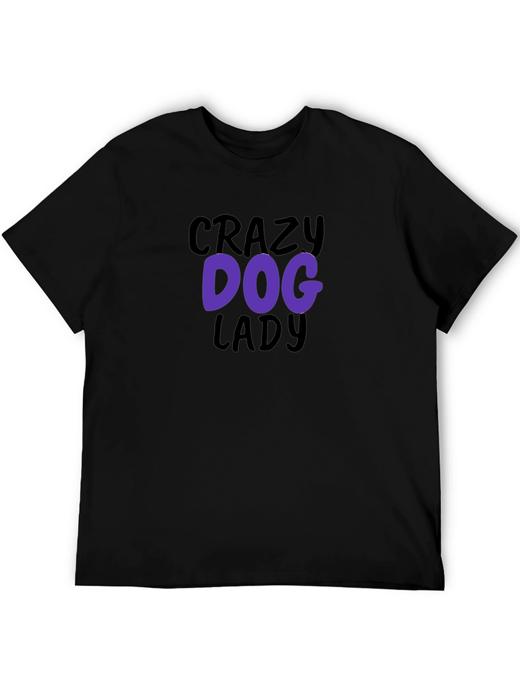 Crazy Dog Lady Graphic T-Shirt - Black