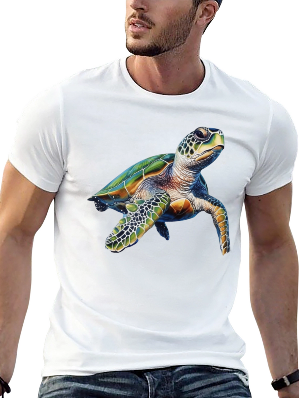 Sea Turtle Graphic Black T-Shirt