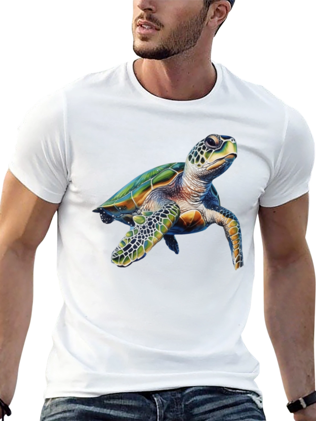 Sea Turtle Graphic Black T-Shirt