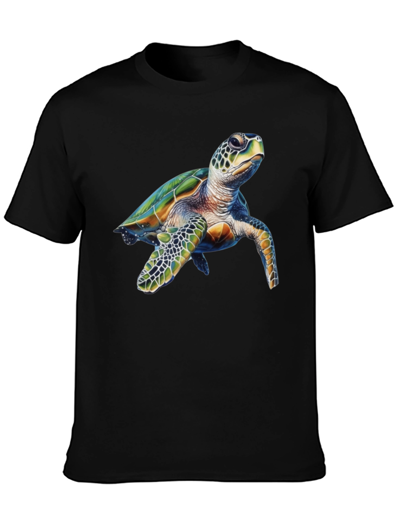 Sea Turtle Graphic Black T-Shirt