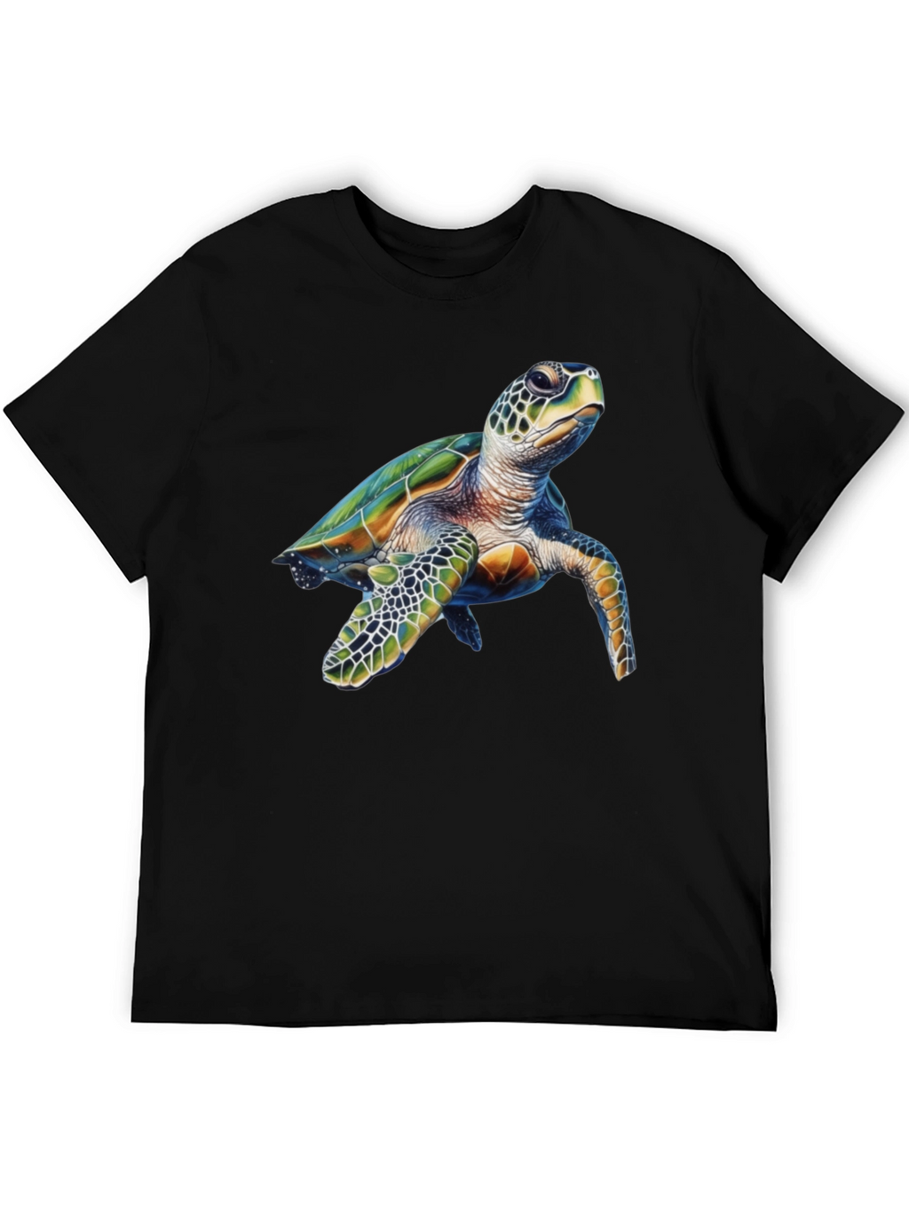 Sea Turtle Graphic Black T-Shirt