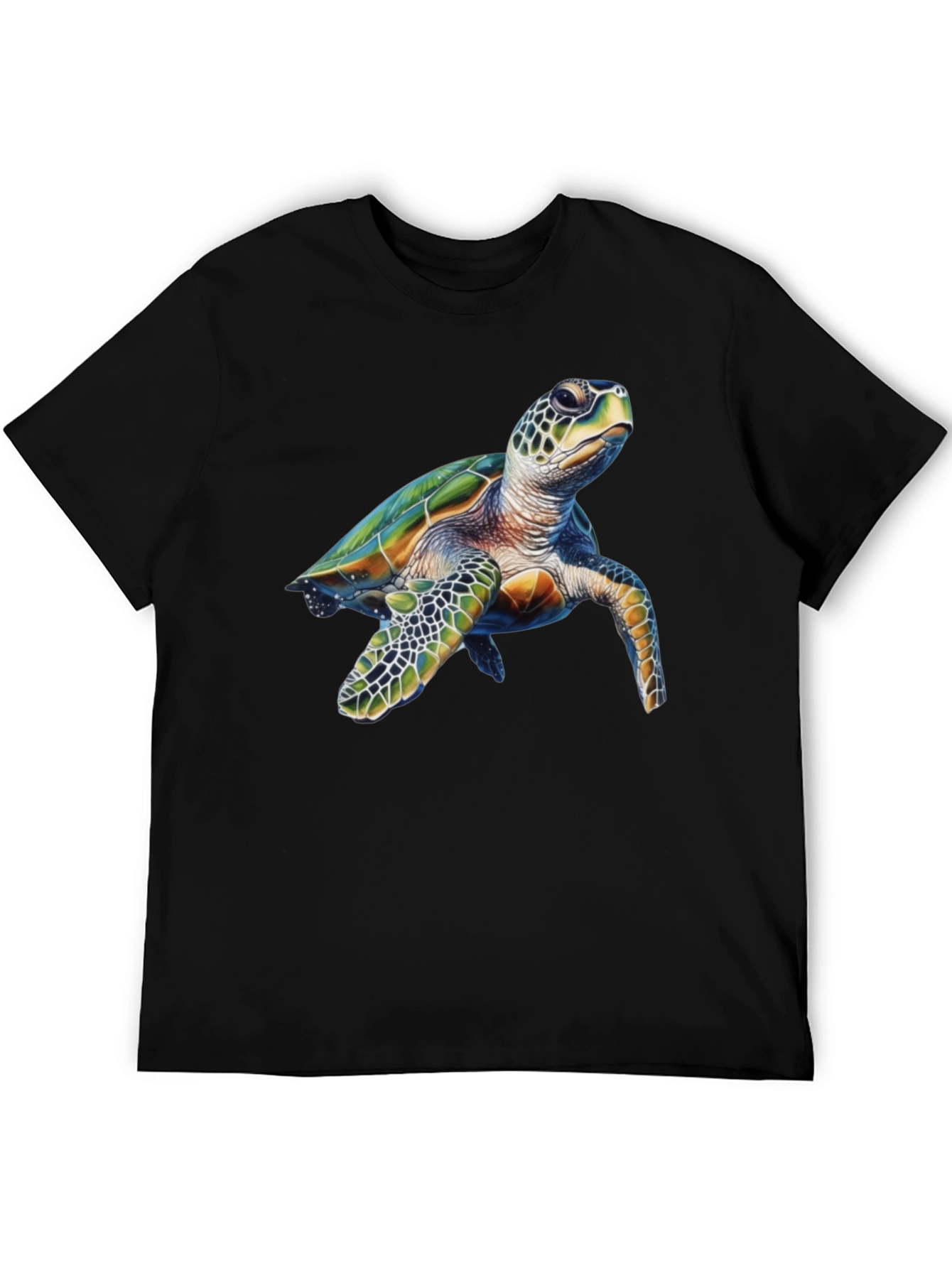 Sea Turtle Graphic Black T-Shirt