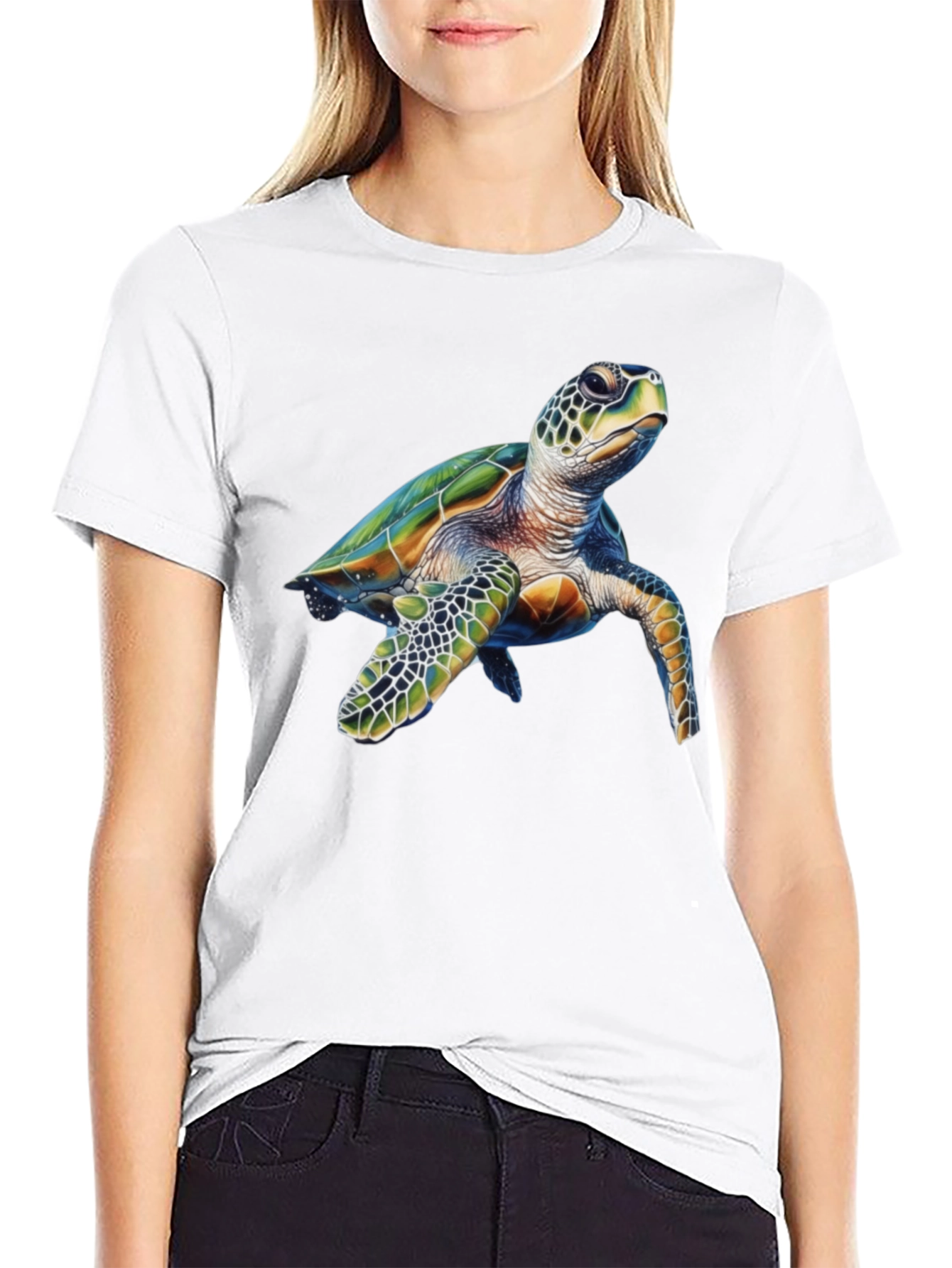 Sea Turtle Graphic Black T-Shirt