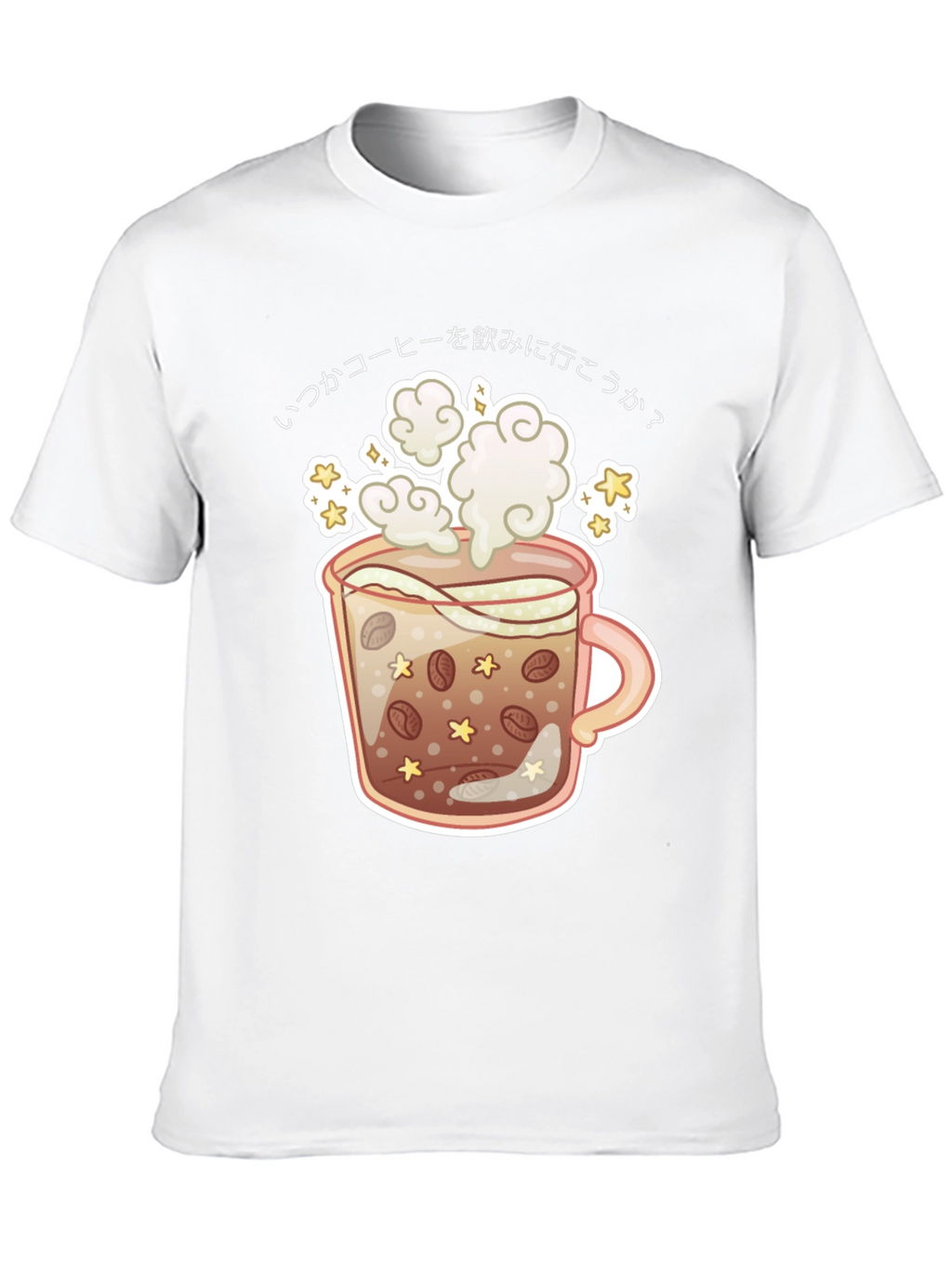 Coffee Cup Graphic Tee - Japanese Design