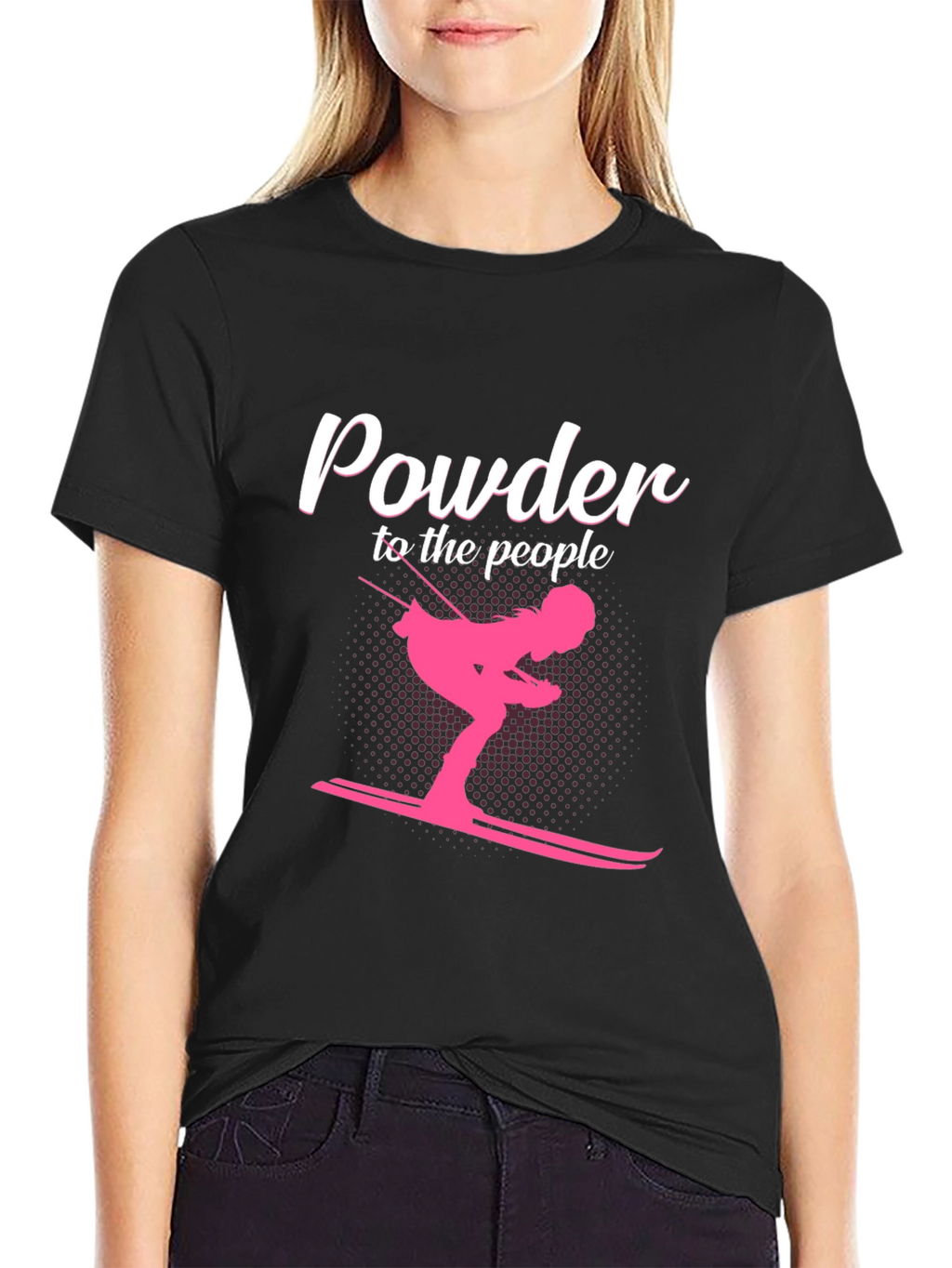 Powder to the People Skiing Graphic Tee