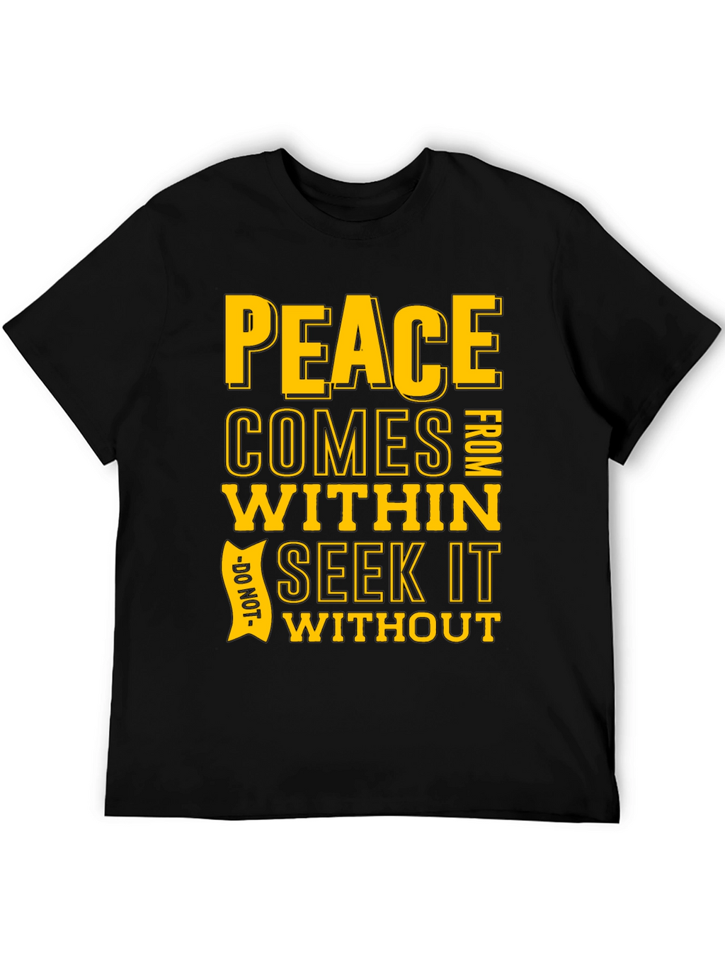 Peace Within Graphic T-Shirt - Black