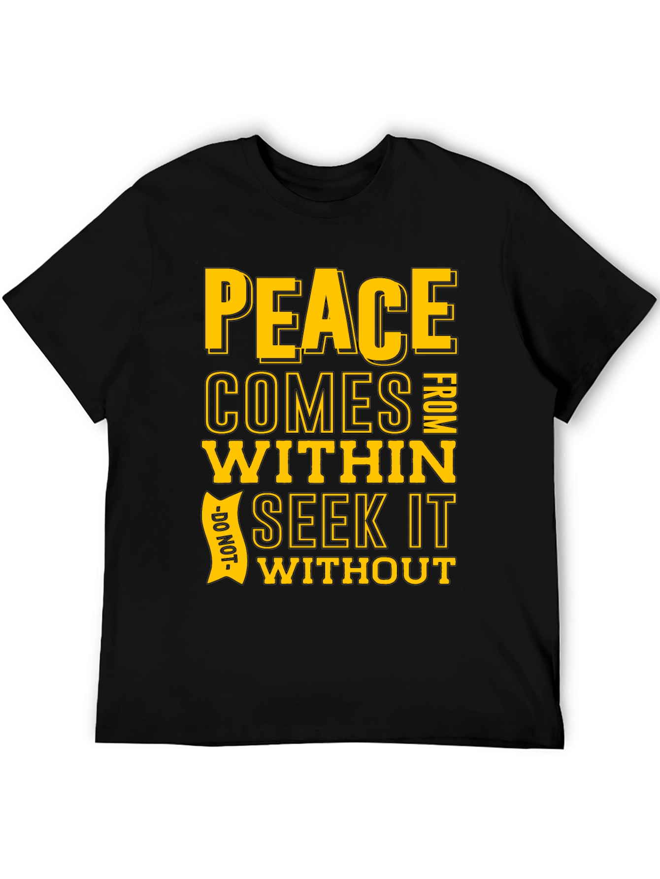 Peace Within Graphic T-Shirt - Black