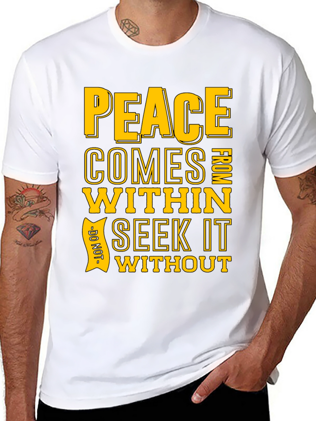 Peace Within Graphic T-Shirt - Black