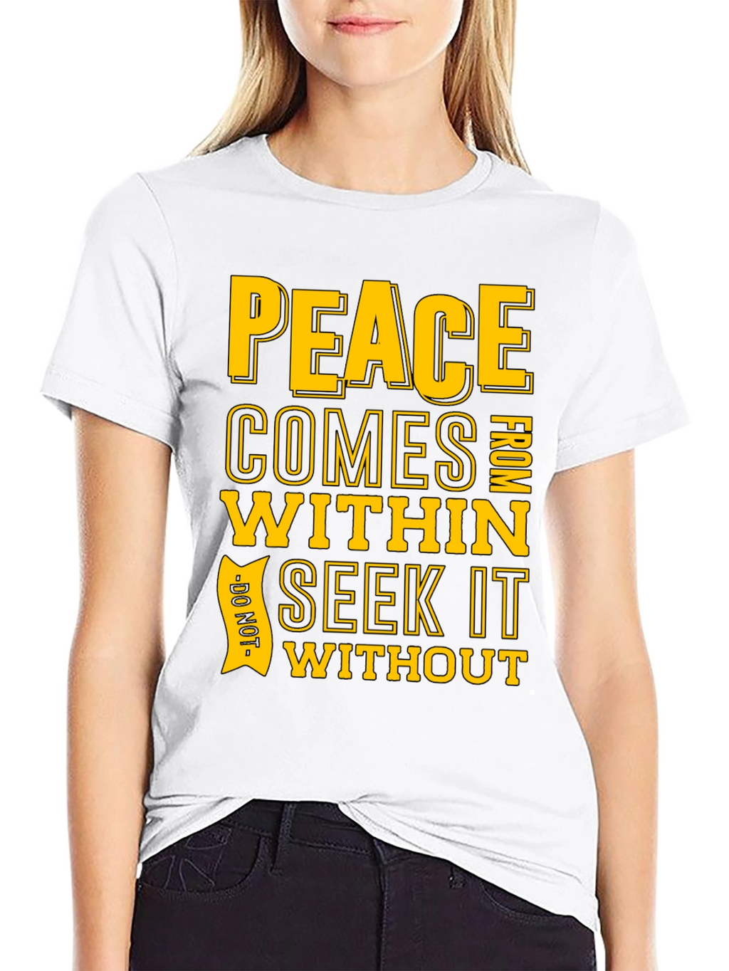 Peace Within Graphic T-Shirt - Black