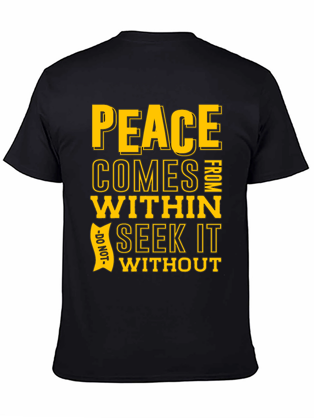 Peace Within Graphic T-Shirt - Black