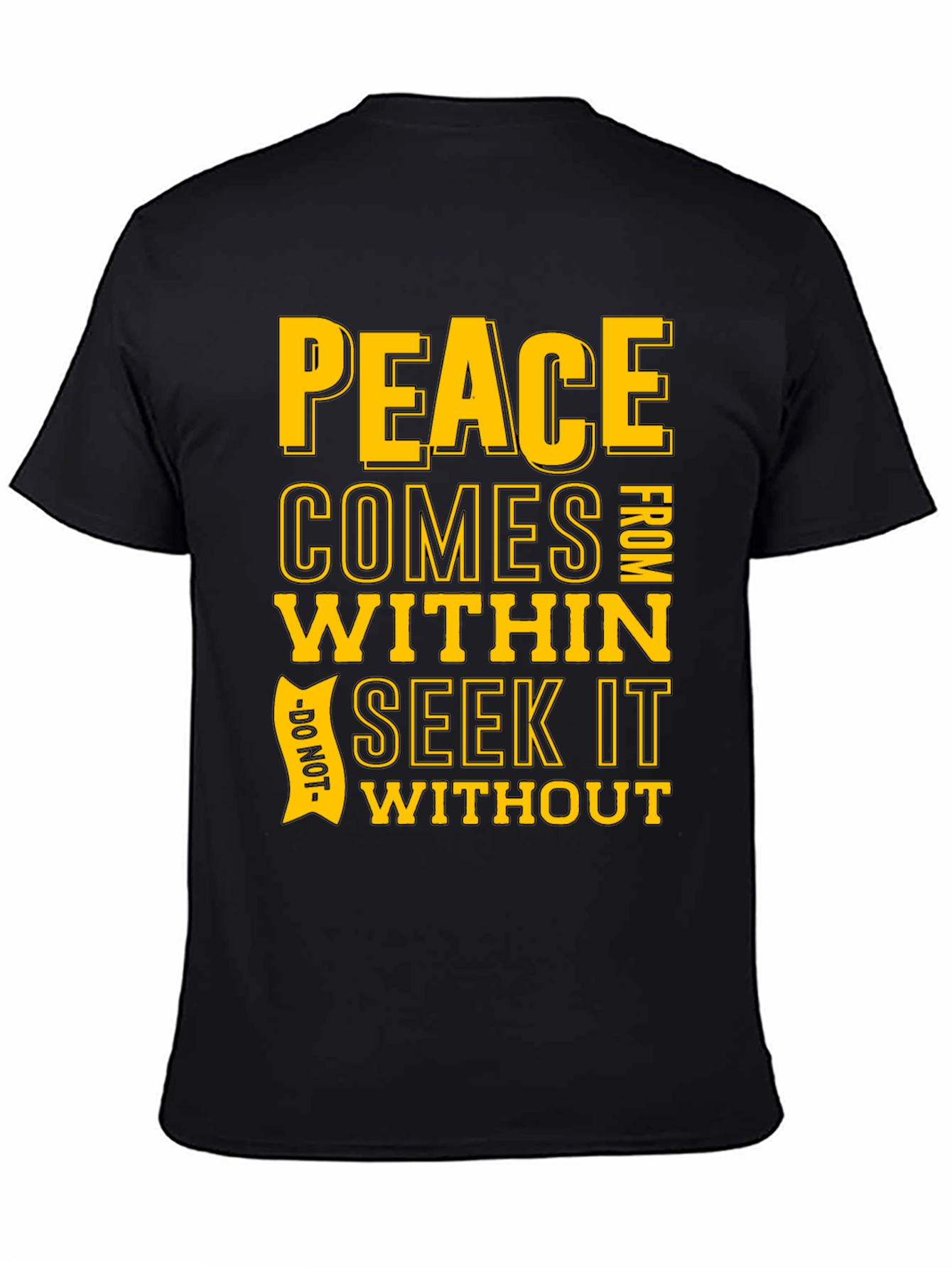 Peace Within Graphic T-Shirt - Black