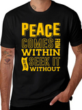 Peace Within Graphic T-Shirt - Black