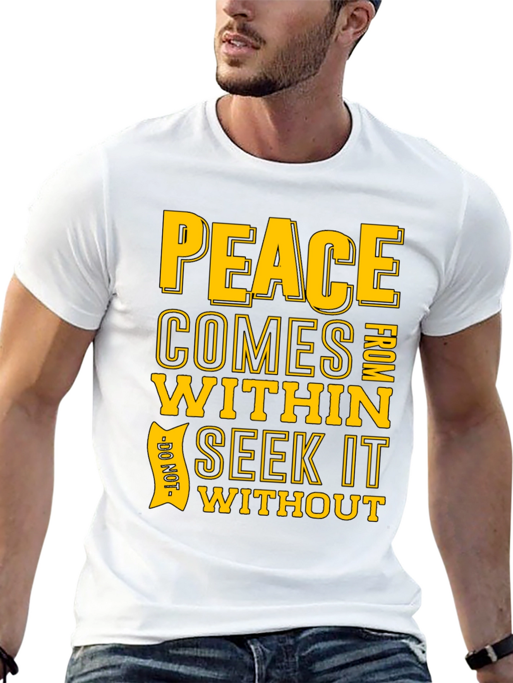 Peace Within Graphic T-Shirt - Black