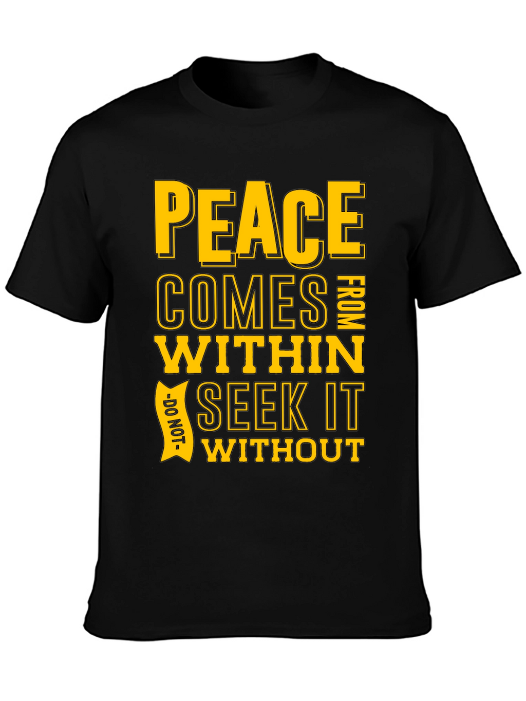 Peace Within Graphic T-Shirt - Black