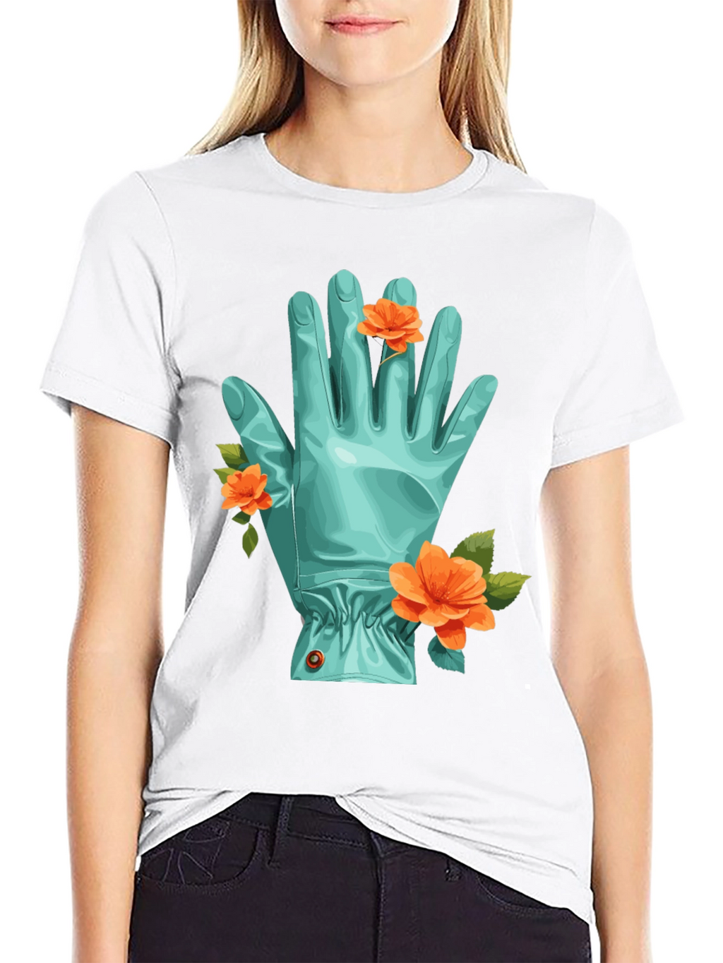 Floral Garden Glove Graphic Tee