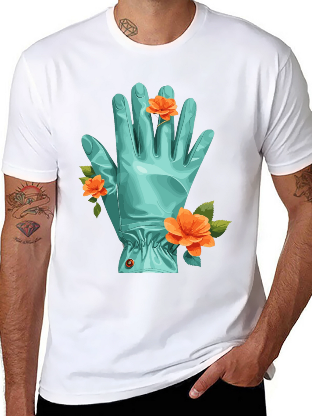 Floral Garden Glove Graphic Tee