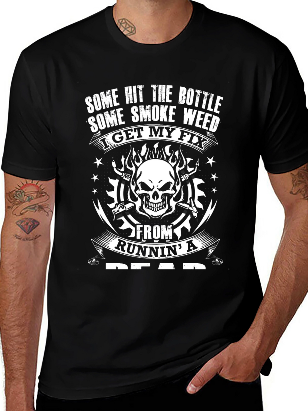 Skull Graphic T-Shirt - Runnin a Dead