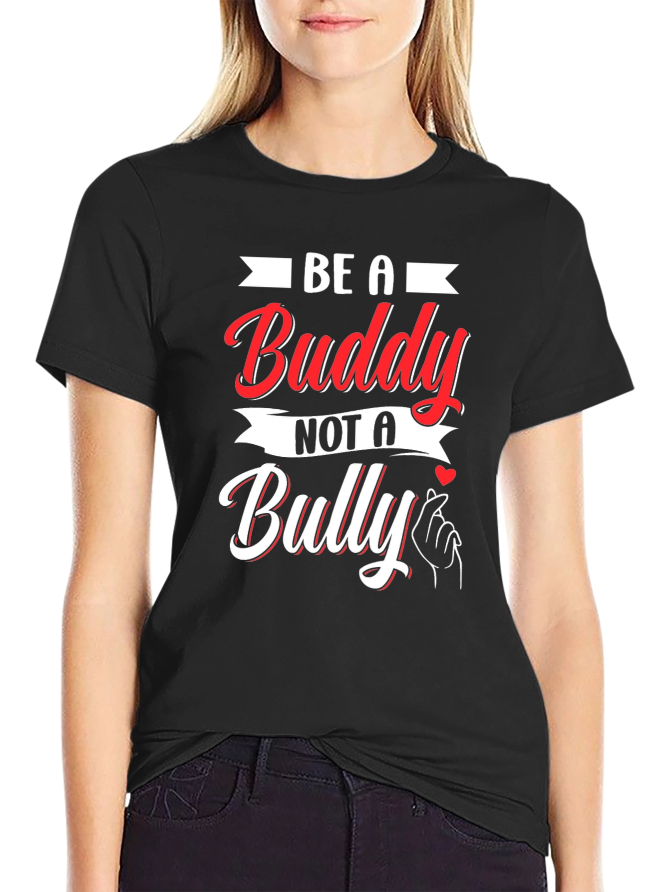 Be a Buddy Not a Bully Graphic Tee - Anti Bullying Shirt