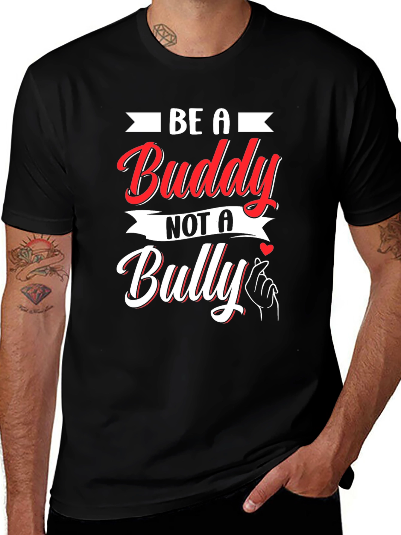 Be a Buddy Not a Bully Graphic Tee - Anti Bullying Shirt