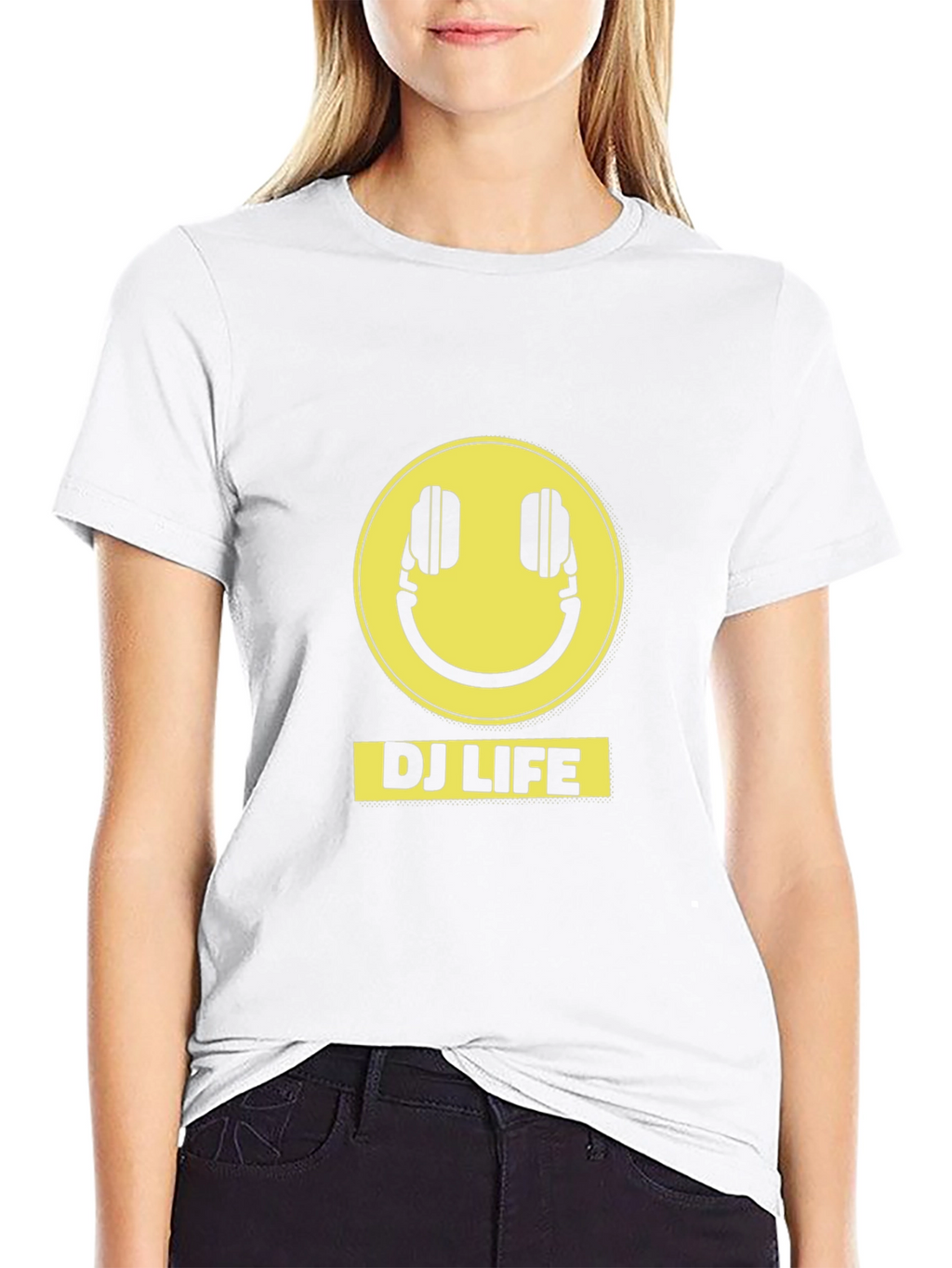 DJ Life Black T-Shirt with Yellow Graphic