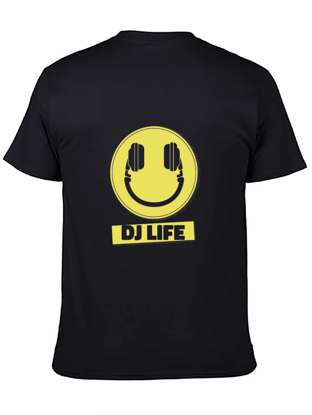 DJ Life Black T-Shirt with Yellow Graphic