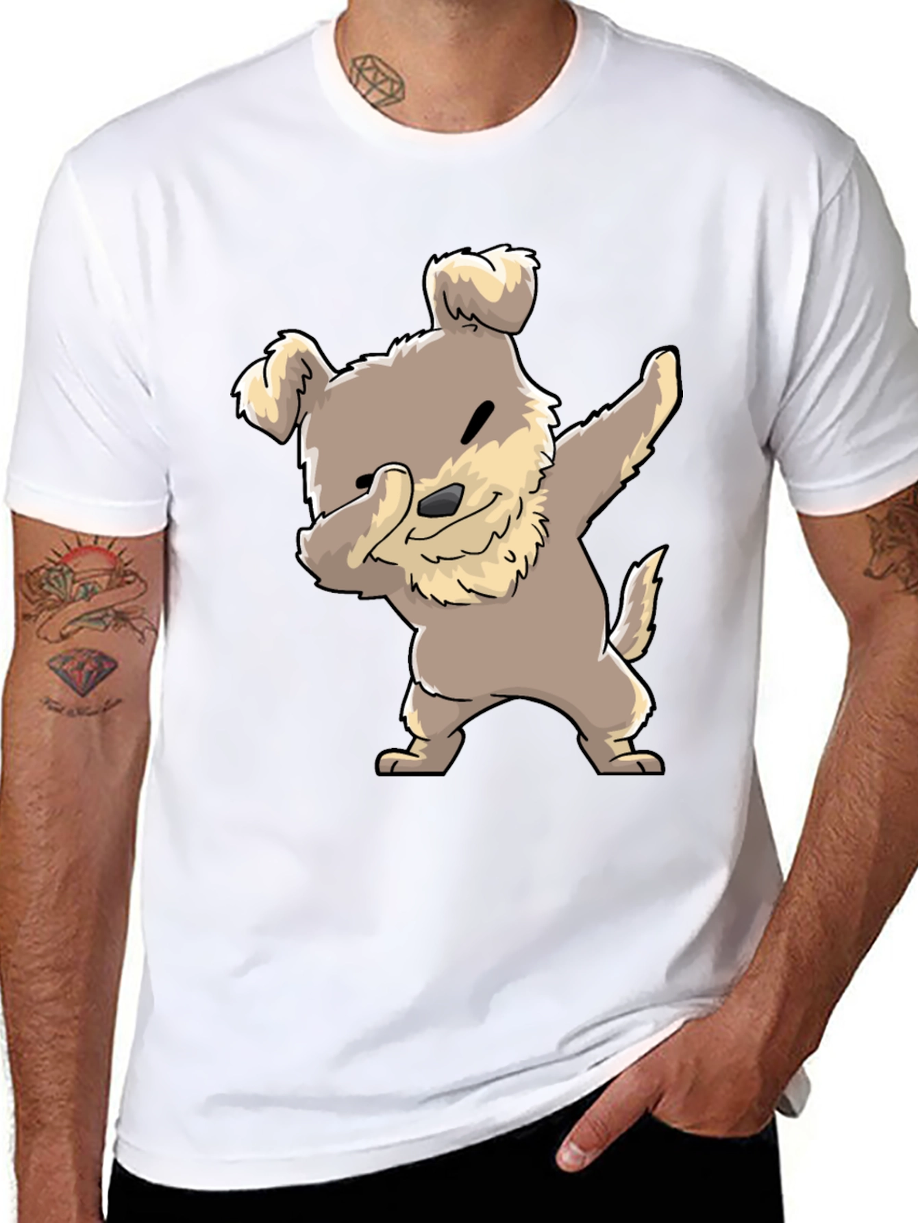 Dabbing Dog T-Shirt - Cool Graphic Tee