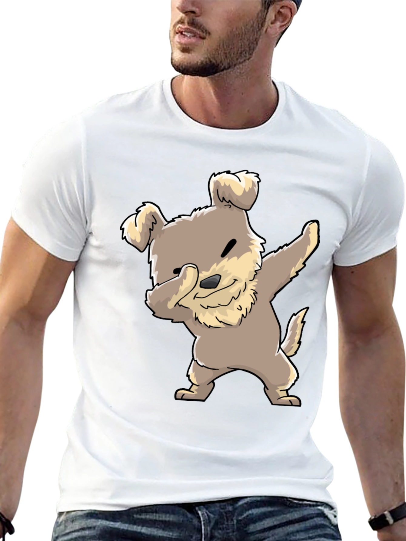 Dabbing Dog T-Shirt - Cool Graphic Tee