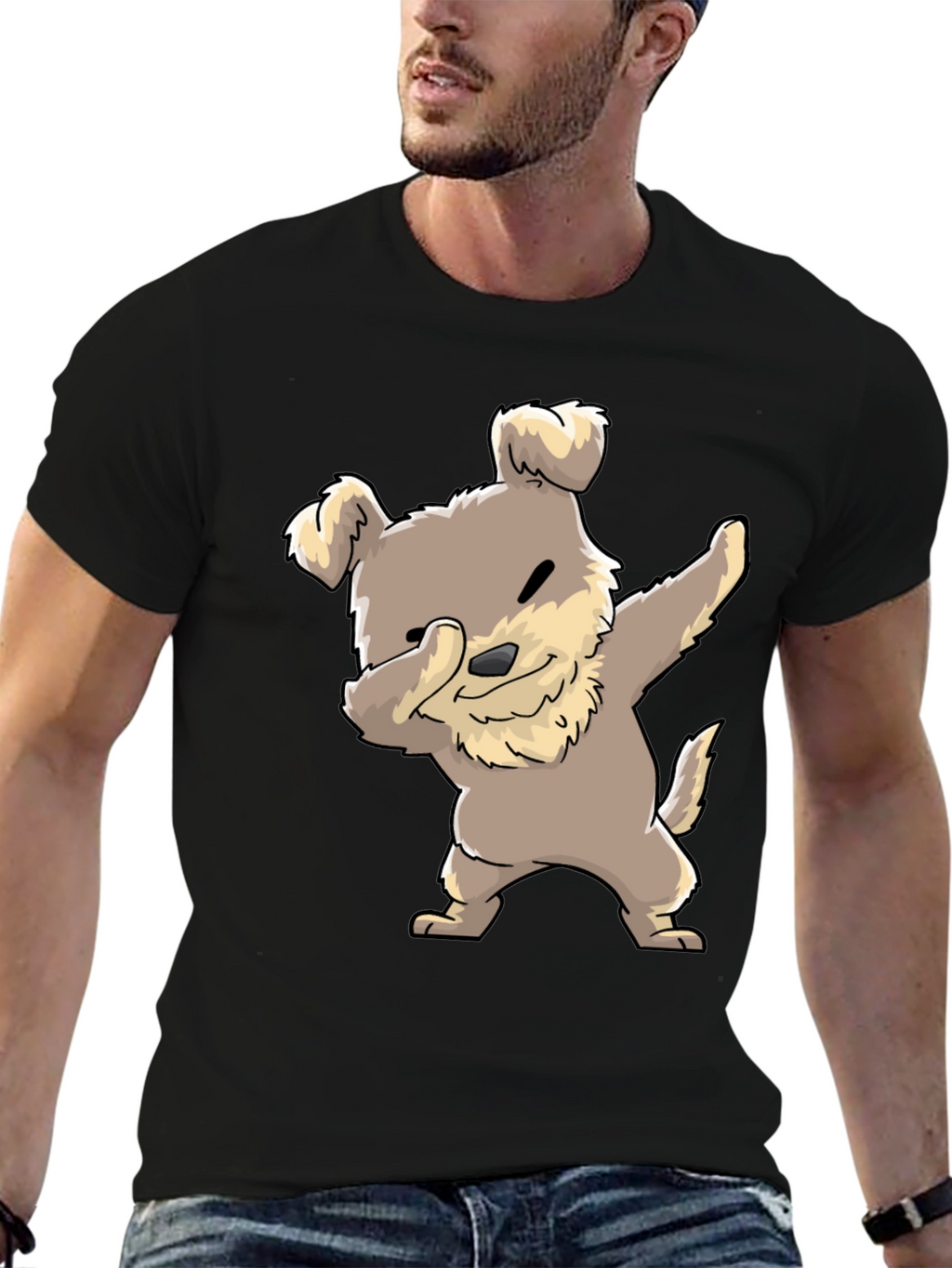 Dabbing Dog T-Shirt - Cool Graphic Tee