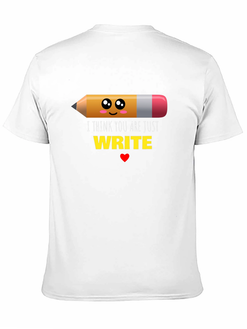 Cute Write Pencil Graphic Black T-Shirt