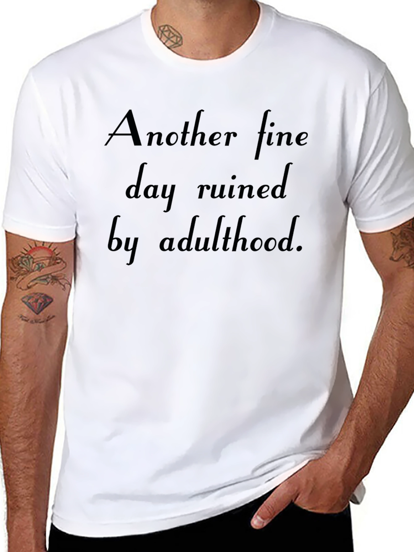 Humorous Adulthood Ruined Graphic Tee