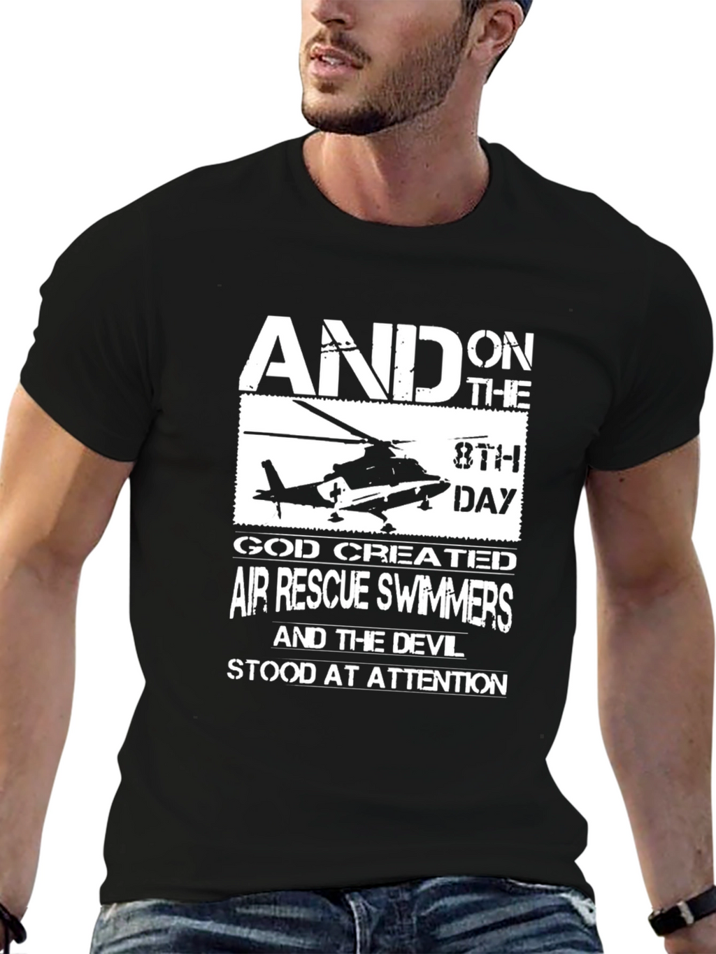 Air Rescue Swimmers Graphic Tee - Black
