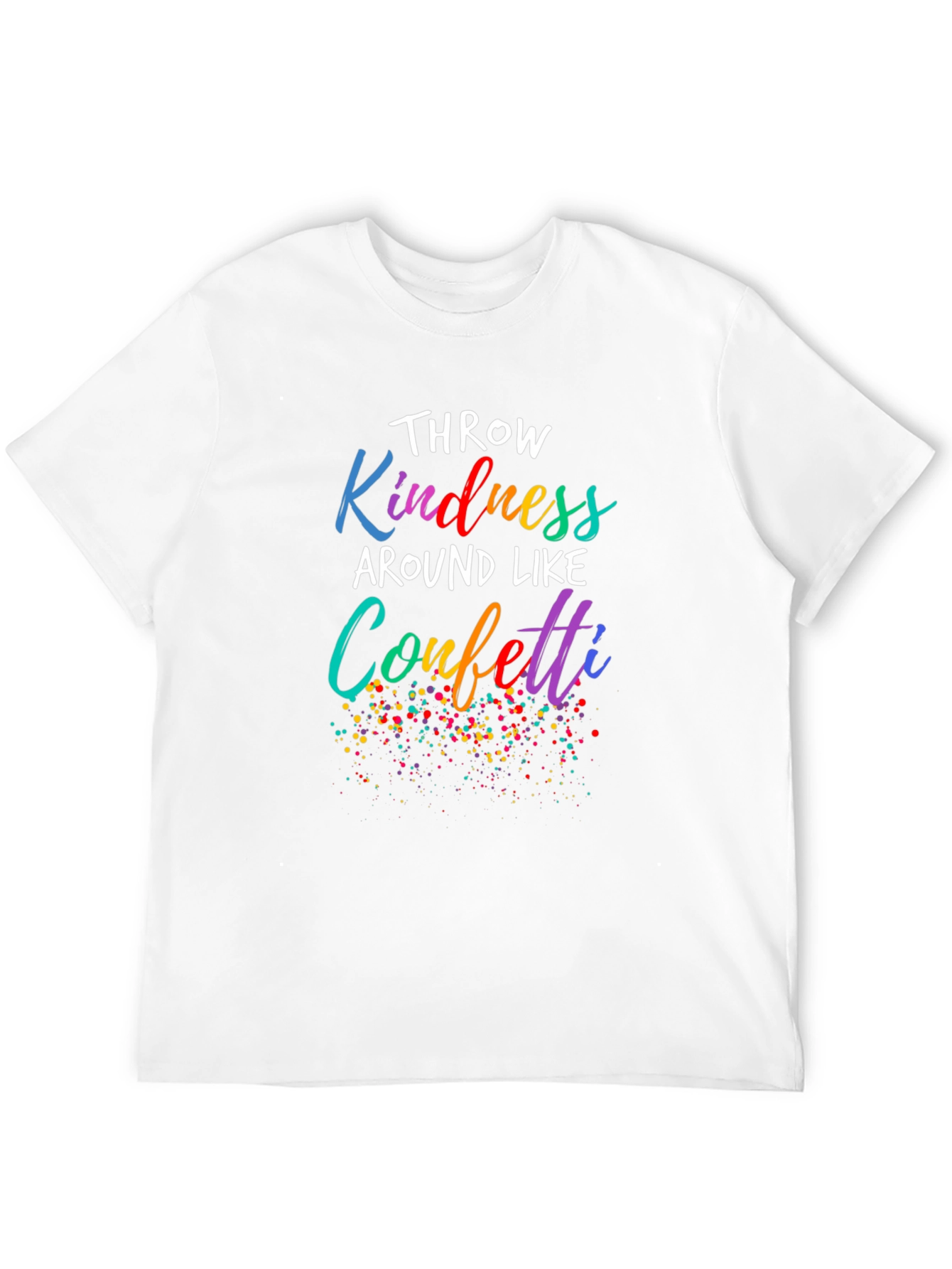 Kindness Confetti Black Tee - Spread Joy!