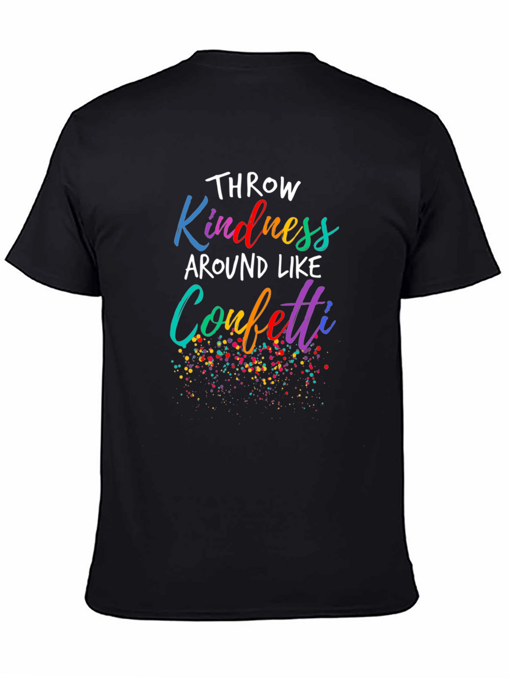 Kindness Confetti Black Tee - Spread Joy!