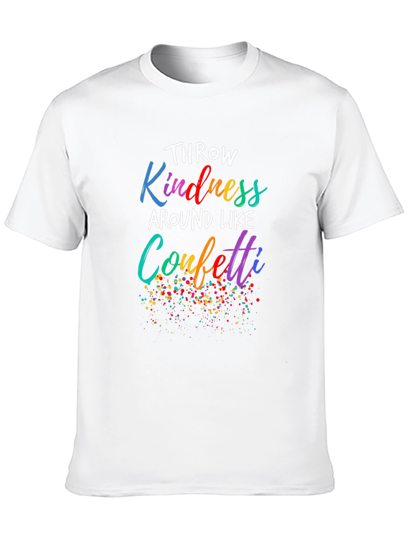 Kindness Confetti Black Tee - Spread Joy!